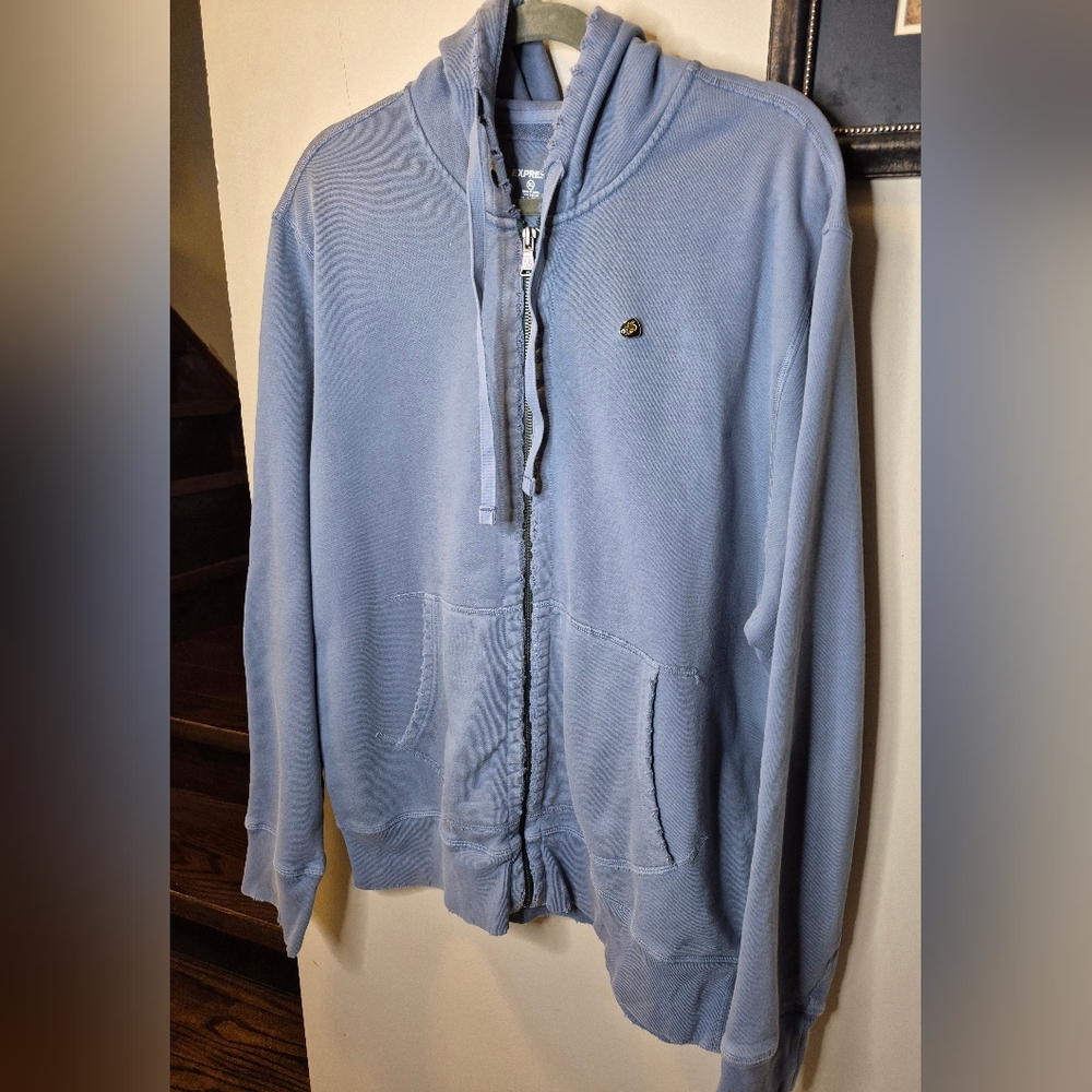 Express Blue Full Zip Hoodie - Picture 10 of 13